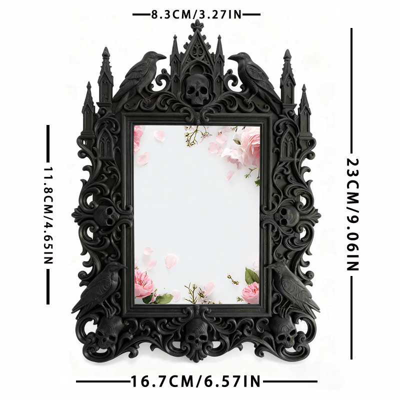 Exclusive Gothic Dark-style Photo Frame | Witchy Tarot Card Deck Shop Decor, Photo Ornament, Wall-mountable & Tabletop, Frosted Waterproof F