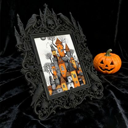 Must-have Gothic Dark-style Photo Frame | Horror Movie Poster Collectors’ Nook Decor, Photo Ornament, Wall-mountable & Tabletop, Display-gra