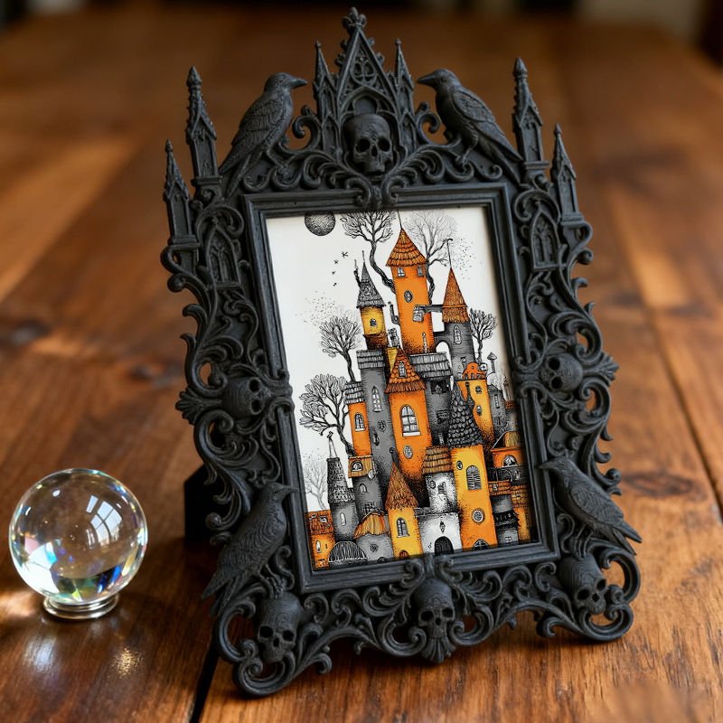Must-have Gothic Dark-style Photo Frame | Horror Movie Poster Collectors’ Nook Decor, Photo Ornament, Wall-mountable & Tabletop, Display-gra