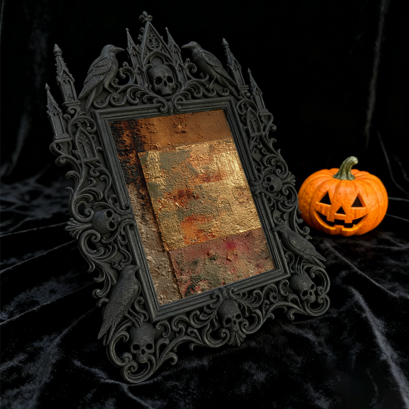 Rare Gothic Dark-style Photo Frame | Vampire Themed Wine Bar Decor, Photo Ornament, Dual-use Display, Elegant Waterproof Plastic Frame