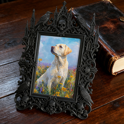 Exclusive Gothic Dark-style Photo Frame | Witchy Spell Jar Making Studio Decor, Photo Ornament, Dual-use Display, Sturdy Waterproof Frame