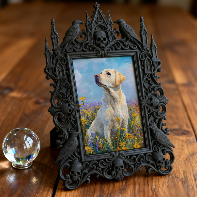 Exclusive Gothic Dark-style Photo Frame | Witchy Spell Jar Making Studio Decor, Photo Ornament, Dual-use Display, Sturdy Waterproof Frame