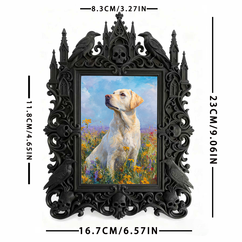 Exclusive Gothic Dark-style Photo Frame | Witchy Spell Jar Making Studio Decor, Photo Ornament, Dual-use Display, Sturdy Waterproof Frame