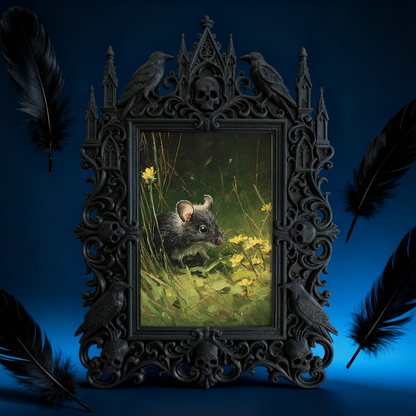Chic Gothic Dark-style Photo Frame | Gothic Pet Collar Handmade Shop Decor, Photo Ornament, Wall-mountable & Tabletop, Cute Waterproof Frame