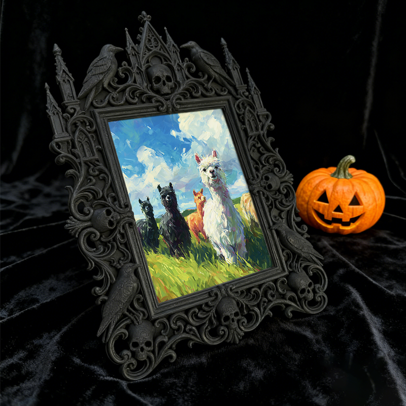 Must-have Gothic Dark-style Photo Frame | Haunted House Actor Green Room Decor, Photo Ornament, Wall/Table Dual-use, Durable Waterproof Fram