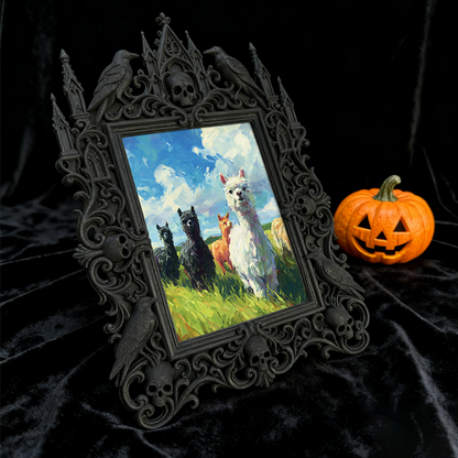 Must-have Gothic Dark-style Photo Frame | Haunted House Actor Green Room Decor, Photo Ornament, Wall/Table Dual-use, Durable Waterproof Fram