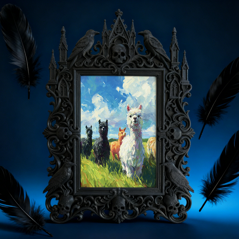 Must-have Gothic Dark-style Photo Frame | Haunted House Actor Green Room Decor, Photo Ornament, Wall/Table Dual-use, Durable Waterproof Fram