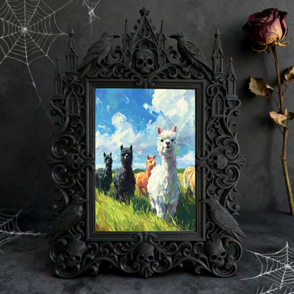 Must-have Gothic Dark-style Photo Frame | Haunted House Actor Green Room Decor, Photo Ornament, Wall/Table Dual-use, Durable Waterproof Fram
