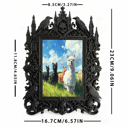 Must-have Gothic Dark-style Photo Frame | Haunted House Actor Green Room Decor, Photo Ornament, Wall/Table Dual-use, Durable Waterproof Fram