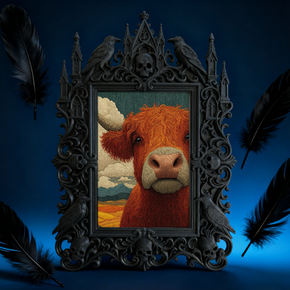 Exclusive Gothic Dark-style Photo Frame | Witchy Moon Phase Altar Decor, Photo Ornament, Wall-mountable & Tabletop, Celestial Waterproof Fra