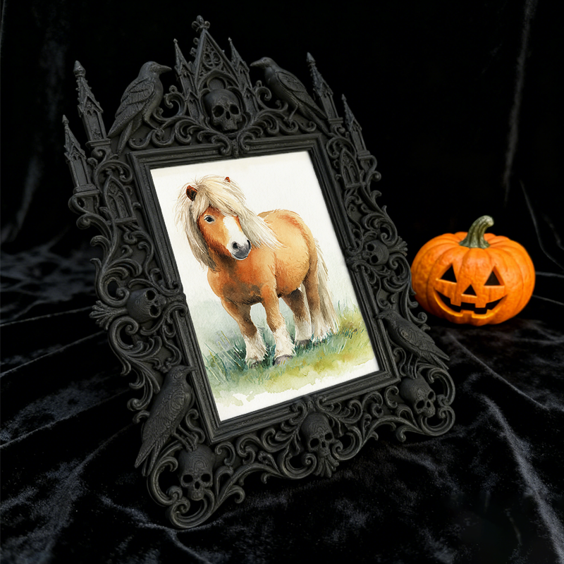 Must-have Gothic Dark-style Photo Frame | Horror Themed Bakery Counter Decor, Photo Ornament, Wall-mountable & Tabletop, Food-safe Waterproo