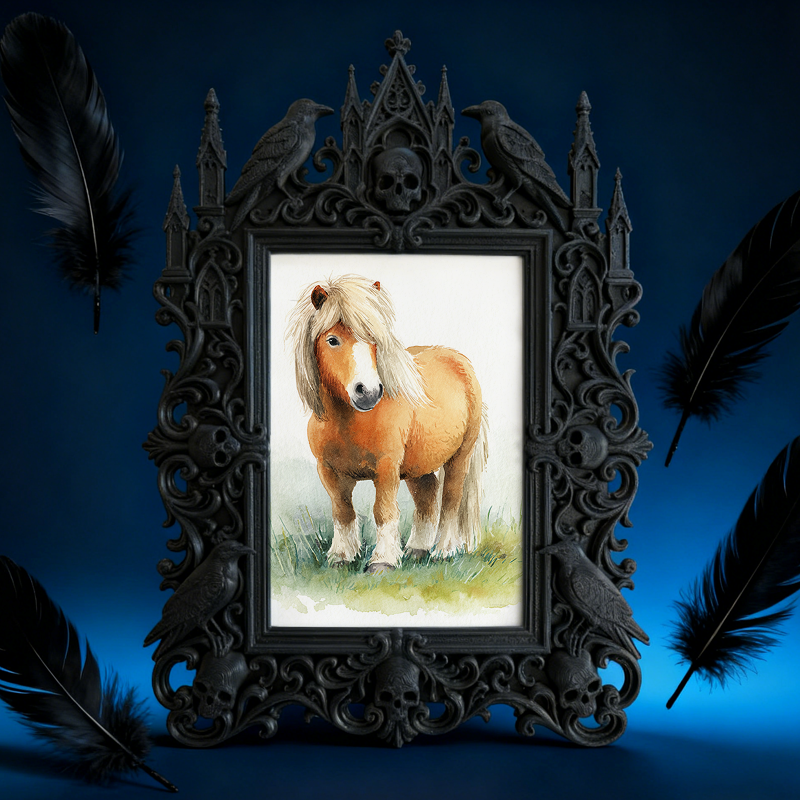 Must-have Gothic Dark-style Photo Frame | Horror Themed Bakery Counter Decor, Photo Ornament, Wall-mountable & Tabletop, Food-safe Waterproo