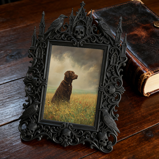 Rare Gothic Dark-style Photo Frame | Vampire LARP Weapon Craft Shop Decor, Photo Ornament, Dual-use Display, Realistic Waterproof Frame