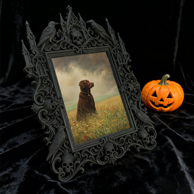 Rare Gothic Dark-style Photo Frame | Vampire LARP Weapon Craft Shop Decor, Photo Ornament, Dual-use Display, Realistic Waterproof Frame