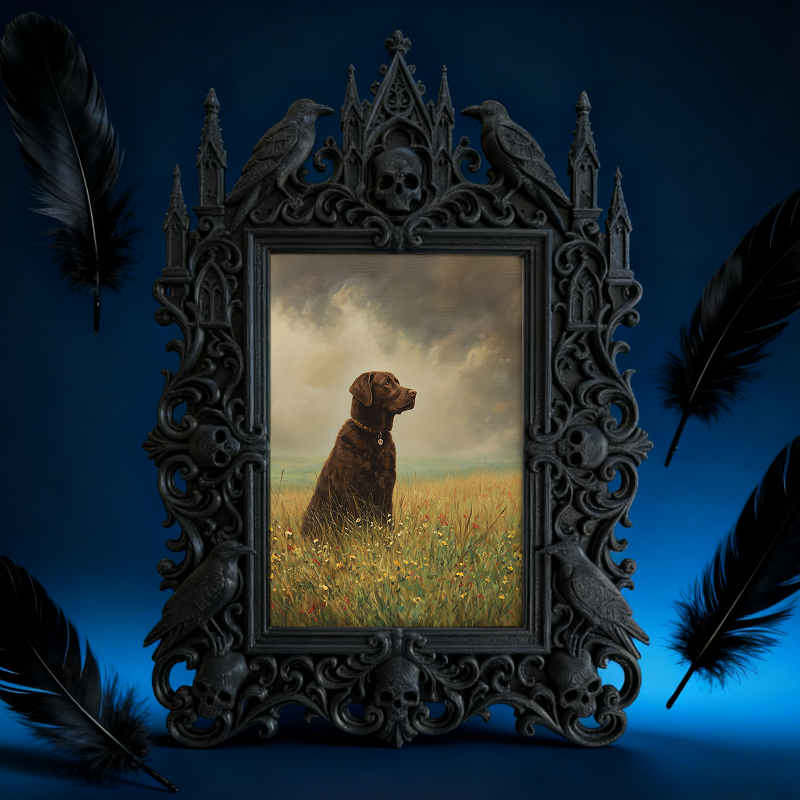 Rare Gothic Dark-style Photo Frame | Vampire LARP Weapon Craft Shop Decor, Photo Ornament, Dual-use Display, Realistic Waterproof Frame