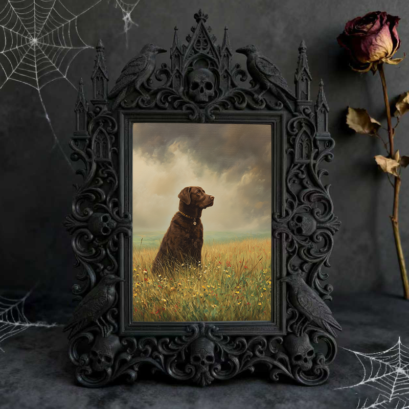 Rare Gothic Dark-style Photo Frame | Vampire LARP Weapon Craft Shop Decor, Photo Ornament, Dual-use Display, Realistic Waterproof Frame