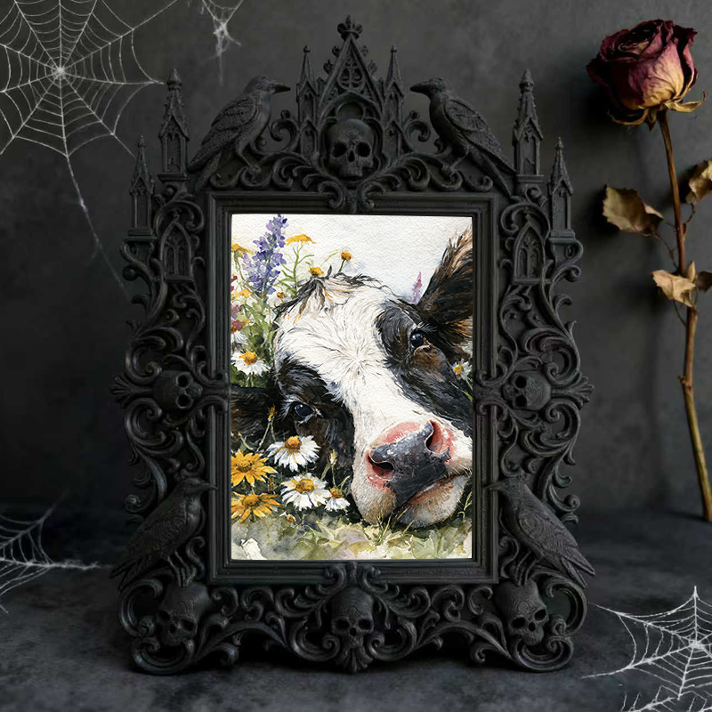 Must-have Gothic Dark-style Photo Frame | Paranormal Podcast Merch Table Decor, Photo Ornament, Wall/Table Dual-use, Brandable Waterproof Fr