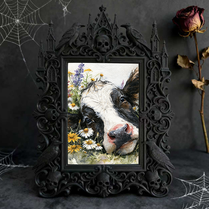 Must-have Gothic Dark-style Photo Frame | Paranormal Podcast Merch Table Decor, Photo Ornament, Wall/Table Dual-use, Brandable Waterproof Fr