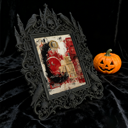 Artisanal Gothic Dark-style Photo Frame | Witchy Herbal Infusion Bar Decor, Photo Ornament, Dual-use Display, Practical Frame