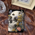 A6 Handmade Beautiful Notebook Convenient for Consultants Great for Client Reports and Recommendations with Skull, bees, flowers, lavender Pattern