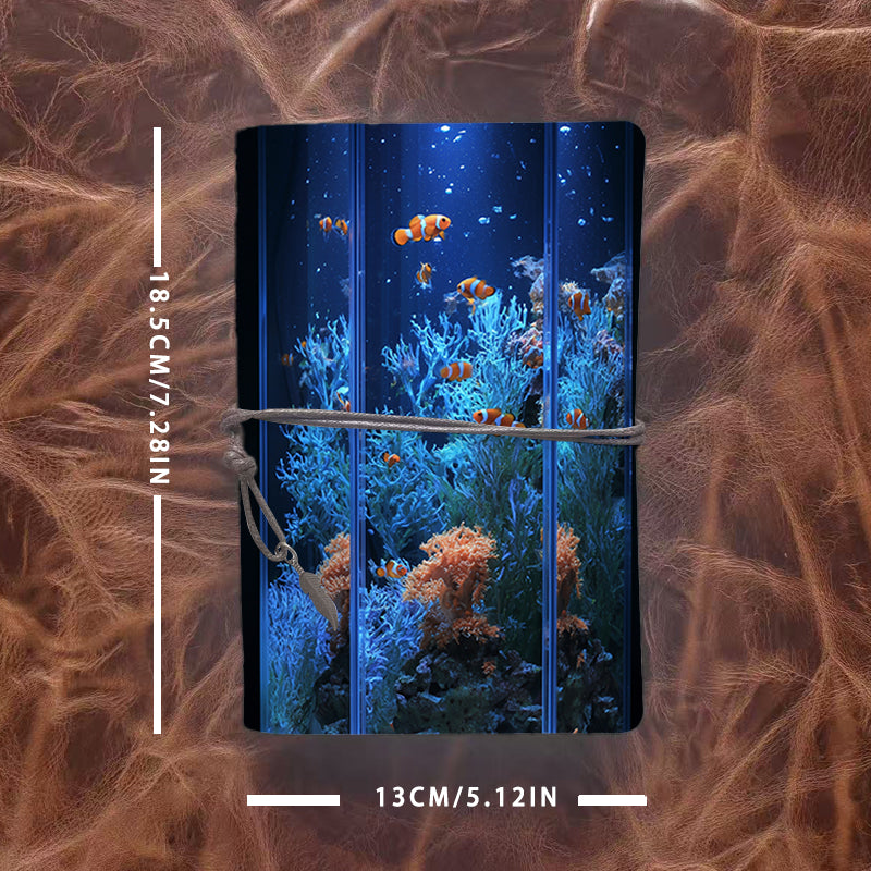 A6 Handmade Beautiful Notebook Ideal for Brand Managers Perfect for Brand Strategy Planning and Campaign Brainstorms with Clownfish and colorful corals Pattern