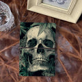 A6 Handcrafted Notebook Useful for Content Strategists Perfect for Editorial Calendars and Topic Planning with Skull, cannabis leaves, smoke Pattern