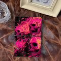 A6 Handcrafted Notebook Ideal for High School Teachers Perfect for Grading Notes and Parent Communication with Skulls with flaming effects Pattern