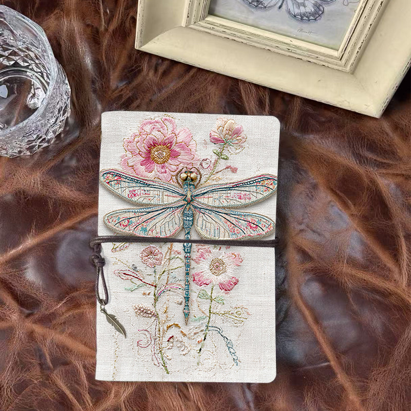 Vintage - Style A6 Handmade Notebook, Metal Loose - leaf Binder, 80 Sheets, Tether Closure with Metal Pendant, Office Must - have with Drag