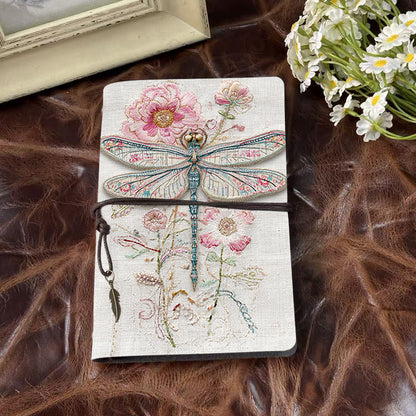 Vintage - Style A6 Handmade Notebook, Metal Loose - leaf Binder, 80 Sheets, Tether Closure with Metal Pendant, Office Must - have with Drag