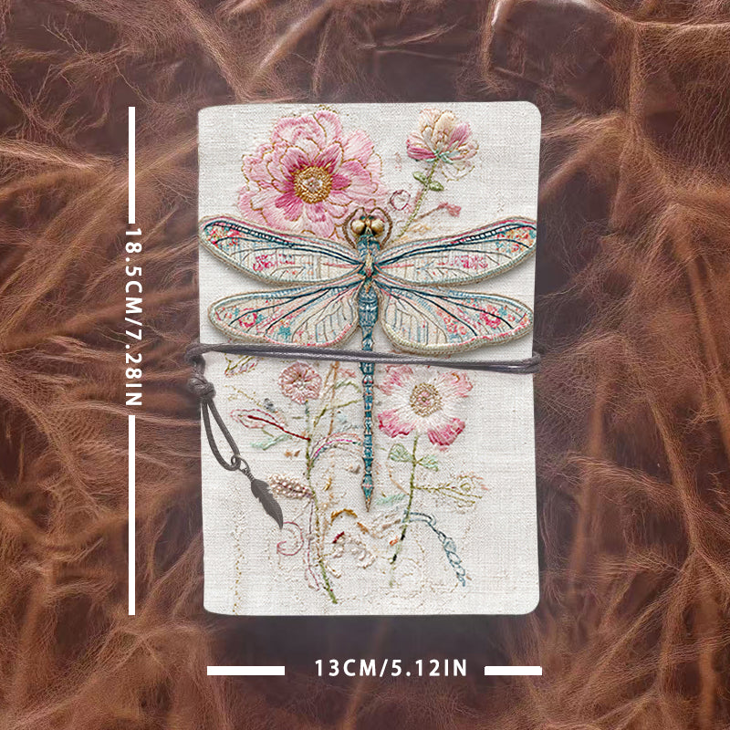 Vintage - Style A6 Handmade Notebook, Metal Loose - leaf Binder, 80 Sheets, Tether Closure with Metal Pendant, Office Must - have with Drag