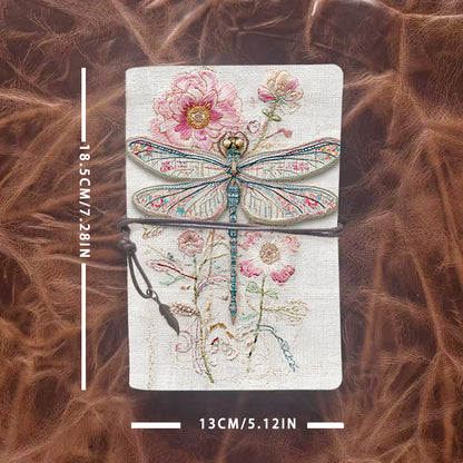 Vintage - Style A6 Handmade Notebook, Metal Loose - leaf Binder, 80 Sheets, Tether Closure with Metal Pendant, Office Must - have with Drag