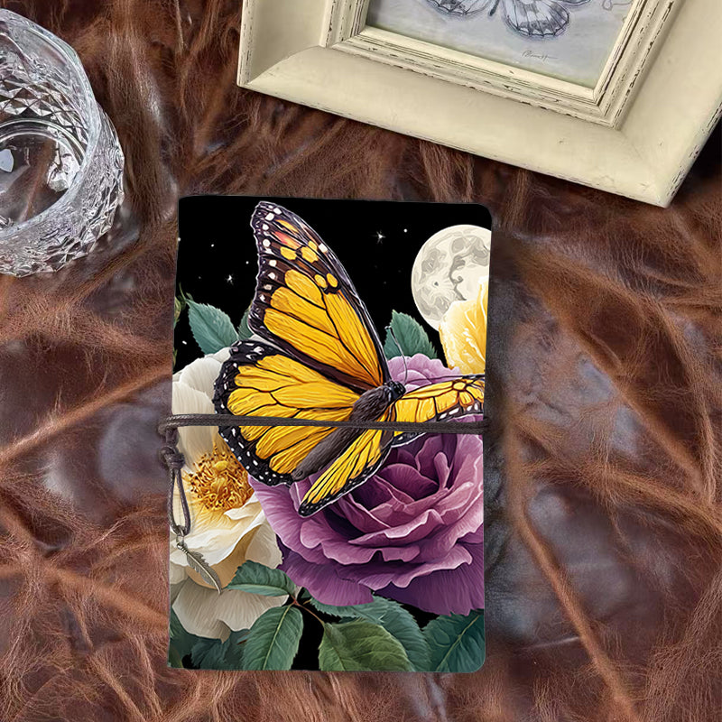 1 Piece 80 Sheet(160 Pages Lined Notebook in Classic Vintage Design, Thickened Yellow Paper Suitable for Office, College and Daily Use with