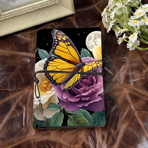 1 Piece 80 Sheet(160 Pages Lined Notebook in Classic Vintage Design, Thickened Yellow Paper Suitable for Office, College and Daily Use with