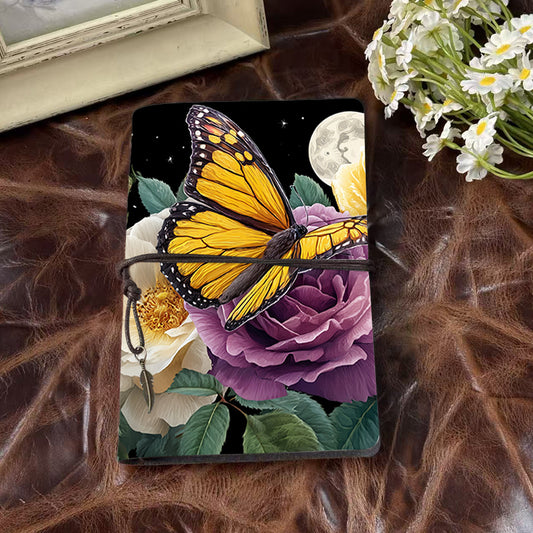 1 Piece 80 Sheet(160 Pages Lined Notebook in Classic Vintage Design, Thickened Yellow Paper Suitable for Office, College and Daily Use with