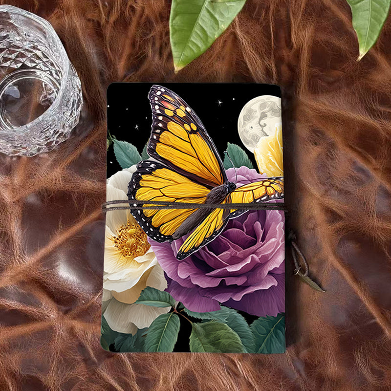 1 Piece 80 Sheet(160 Pages Lined Notebook in Classic Vintage Design, Thickened Yellow Paper Suitable for Office, College and Daily Use with