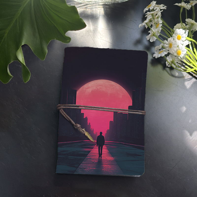 1 Piece 80 Sheet(160 Pages Lined Notebook in Classic Vintage Design, Thickened Yellow Paper Suitable for Office, College and Daily Use with