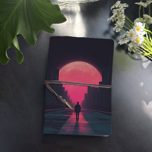 1 Piece 80 Sheet(160 Pages Lined Notebook in Classic Vintage Design, Thickened Yellow Paper Suitable for Office, College and Daily Use with