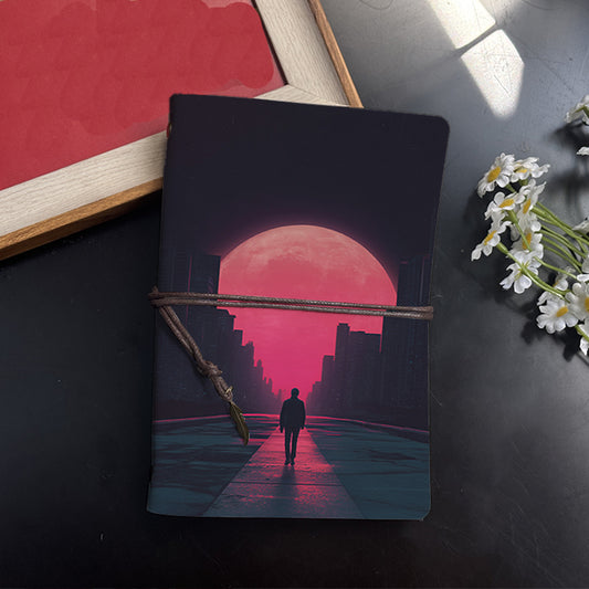 1 Piece 80 Sheet(160 Pages Lined Notebook in Classic Vintage Design, Thickened Yellow Paper Suitable for Office, College and Daily Use with