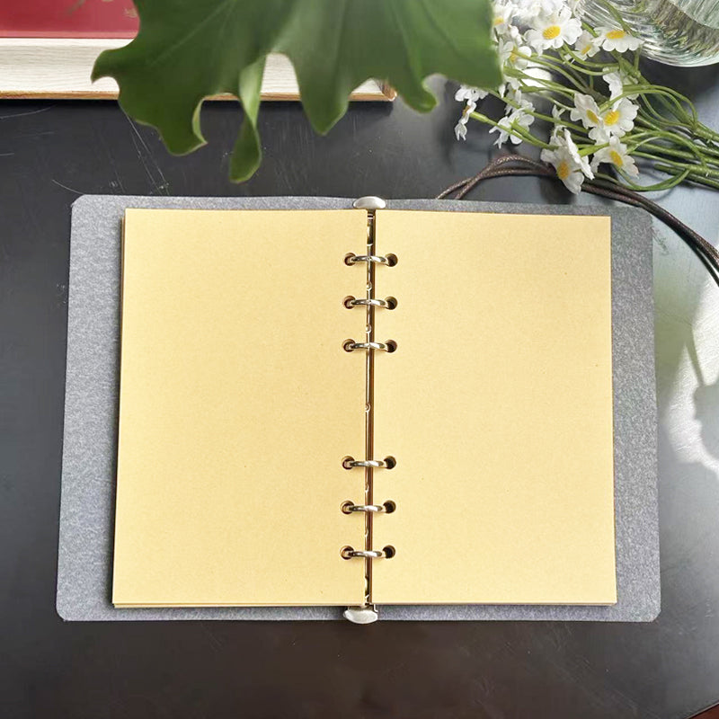 1 Piece 80 Sheet(160 Pages Lined Notebook in Classic Vintage Design, Thickened Yellow Paper Suitable for Office, College and Daily Use with