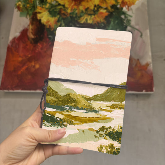  A6 Home Daily Planner Retro Style, Thick Paper Perfect for Daily Life To-Dos, Personal Notes & Home Schedule Organizing with Mountains, sky