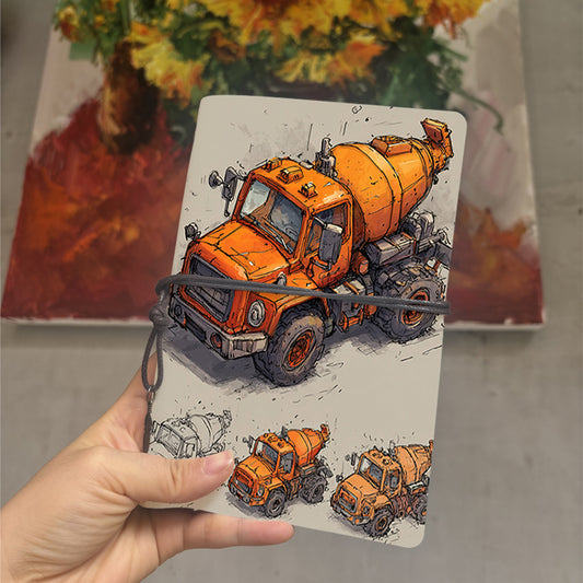  A6 Daily Life Schedule Planner Thick Yellow Paper Ideal for Home Notes, Daily Task Lists & Personal Errands Planning with Orange cement mix