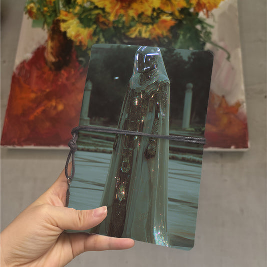  A6 College Notebook Vintage Blank Pages, Thick Retro Yellow Paper Ideal for Class Notes, Teacher Lesson Plans & Back-to-School Essential wi