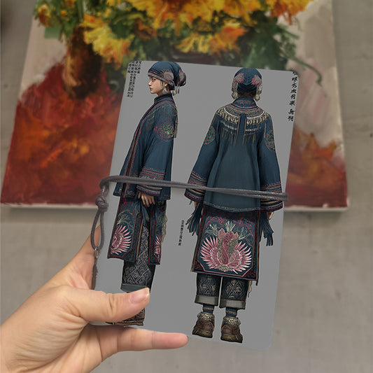  A6 College Teacher Prep Notebook Retro Style, Thick Paper Ideal for Lesson Plans, Lecture Logs & Back-to-School Must-Have with Ethnic - sty