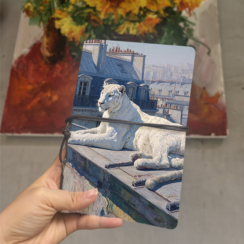  A6 University Class Notebook Vintage Design, Blank Pages Perfect for Lecture Notes, Teacher Lesson Tracking & Back-to-Campus Essential with