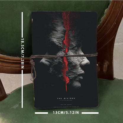  A6 Campus Lecture Notebook Blank Pages, Retro Style Ideal for Teacher Prep Logs, Class Notes & Back-to-School Essential with Cracked face w