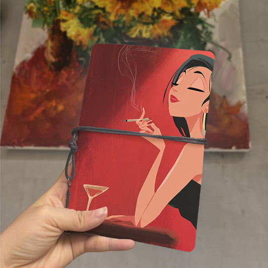  A6 College Class Notes Log Retro Paper, Thick Design Ideal for Teacher Lesson Plans, Lecture Logs & Back-to-School Must-Have with Woman, ci