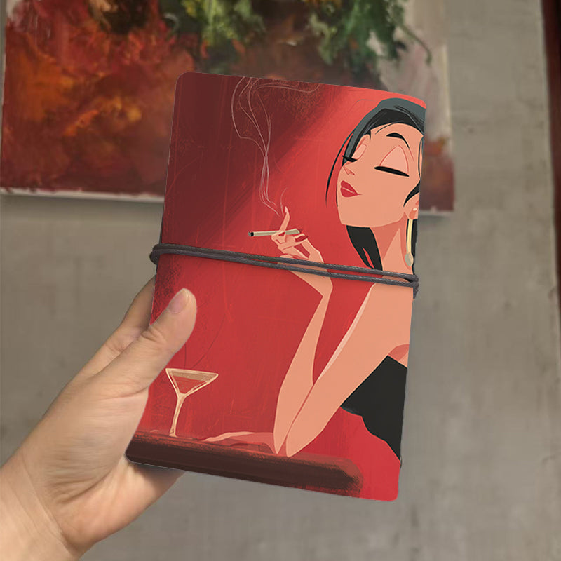  A6 College Class Notes Log Retro Paper, Thick Design Ideal for Teacher Lesson Plans, Lecture Logs & Back-to-School Must-Have with Woman, ci