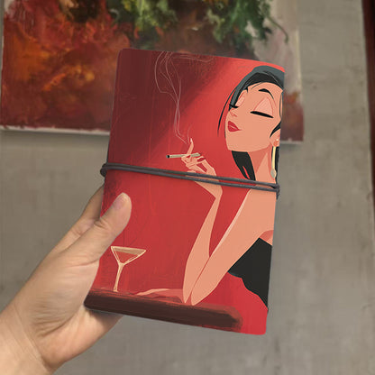  A6 College Class Notes Log Retro Paper, Thick Design Ideal for Teacher Lesson Plans, Lecture Logs & Back-to-School Must-Have with Woman, ci