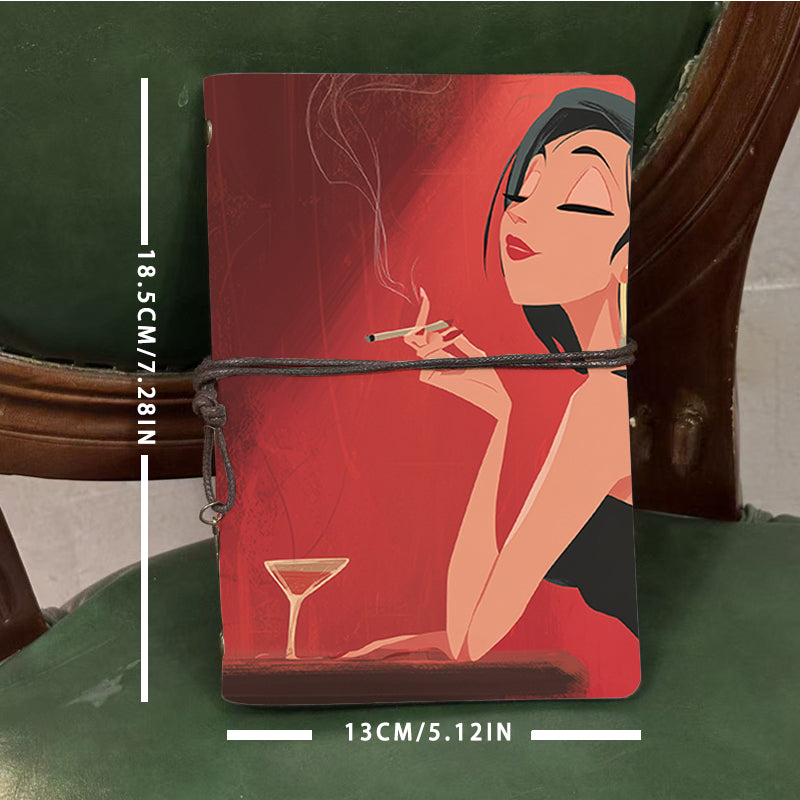  A6 College Class Notes Log Retro Paper, Thick Design Ideal for Teacher Lesson Plans, Lecture Logs & Back-to-School Must-Have with Woman, ci