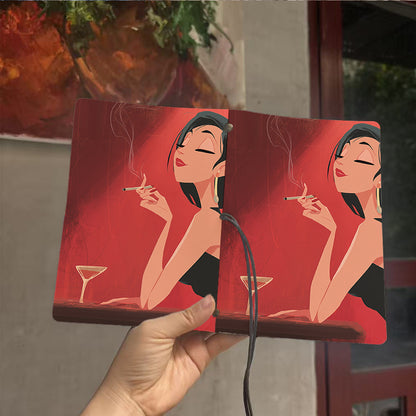  A6 College Class Notes Log Retro Paper, Thick Design Ideal for Teacher Lesson Plans, Lecture Logs & Back-to-School Must-Have with Woman, ci